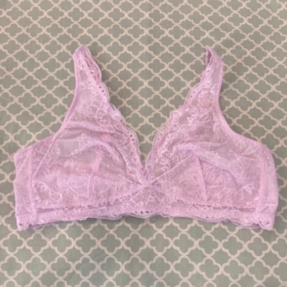 GAP Other - GAP Lilac Lace Plunge Unlined Bralette XL